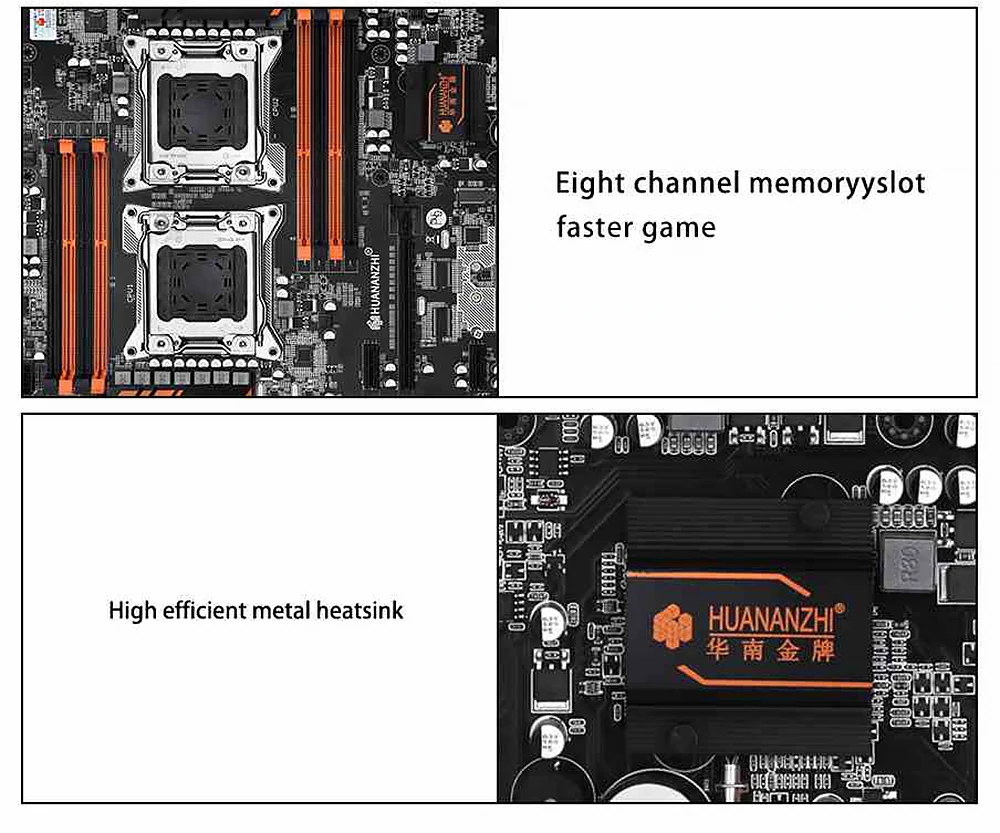 Huanan Zhi X79-8D материнская плата, отдельные части двухъядерного процессора Intel Процессор LGA 2011 E5 2689 2670 V2 DDR3 1333/1600/1866 МГц 256 ГБ M.2 NVME SATA3 USB3.0 E-ATX