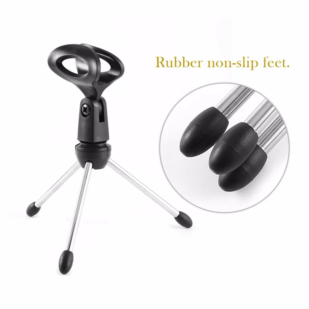 Professional Desktop Microphone Stands Universal Adjustable Microphone Holder Mic Tripod Stand Desktop Bracket M-1