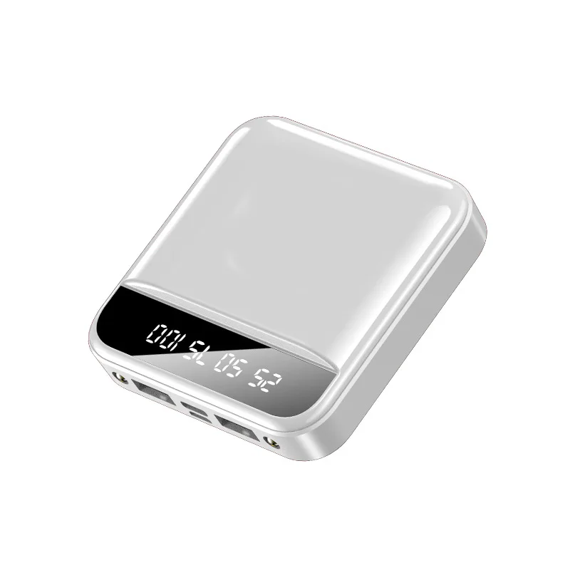 Быстрое мини-зарядное устройство 30000 мАч, зарядное устройство с двумя usb-портами, внешний аккумулятор, портативное зарядное устройство для iPhone 8, 11 X, Xiaomi - Цвет: Белый