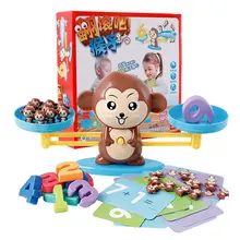 Mini Balance singe intelligente Montessori pour enfants, jouet d'apprentissage des maths, nombres numériques, matériel pédagogique 