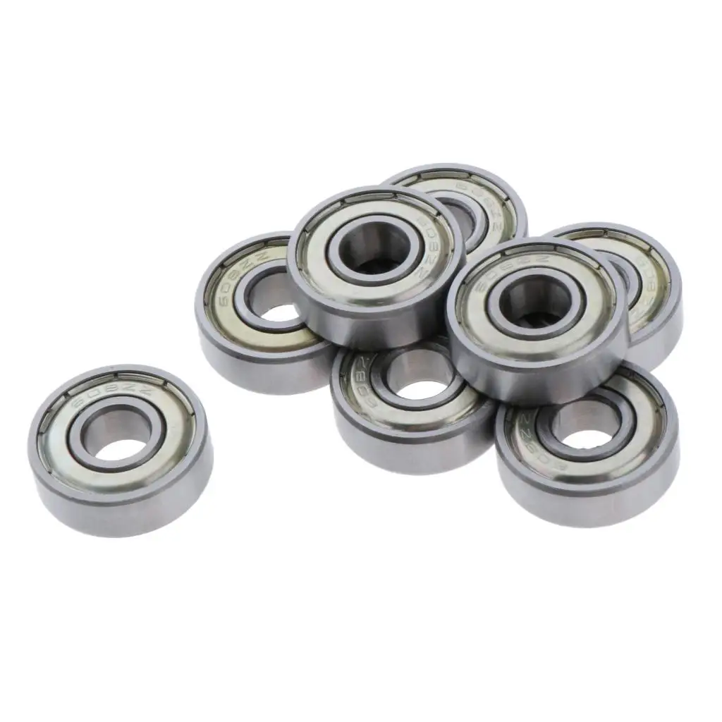 8pcs Premium Steel 608Z Skateboard Bearing Scooter Inline Skates Replacement Roller Ball Bearings Wheel Parts Components