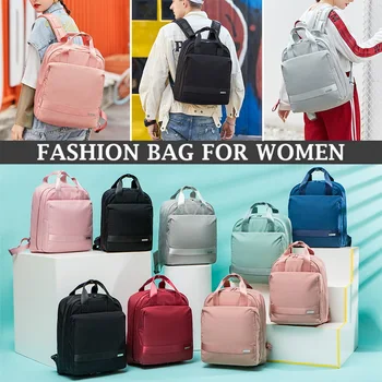 

Nylon Women School Backpacks Anti Theft USB Charge Backpack Waterproof Bagpack School Bags Teenage Girls Travel Bag New Solid
