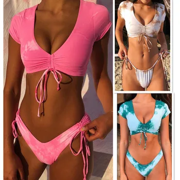 

Tie Dye Womens Bikini 2 Piece Set Women Bathing Suit Women Swimming Suit for Women Sexy Bikini Micro