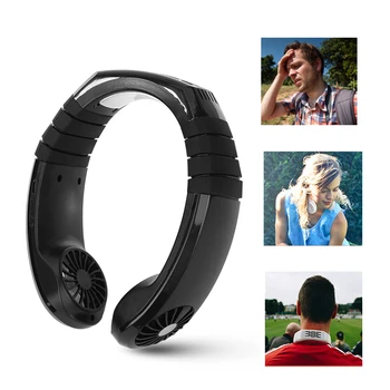 

USB Charging Micro Portable 2 in 1 Air Conditioner Neck Fan Cooler Mini Electric Air Conditioner Portable Hanging Neck Cooling