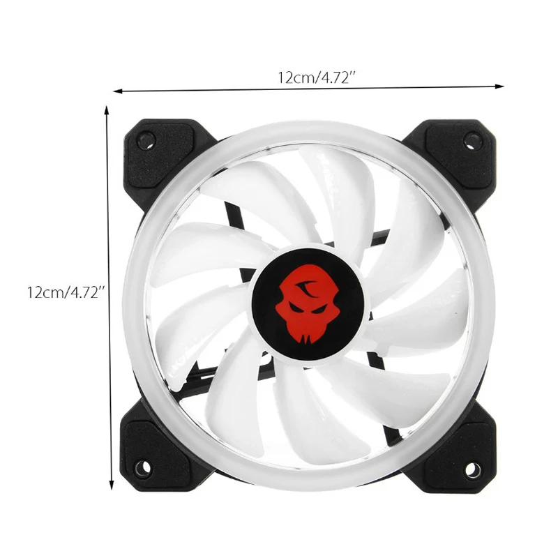 RGB PC Fan 12V 6 Pin 12cm Cooling System Cooler Fan with Controller for Computer Silent Gaming Case кулер для компьютера