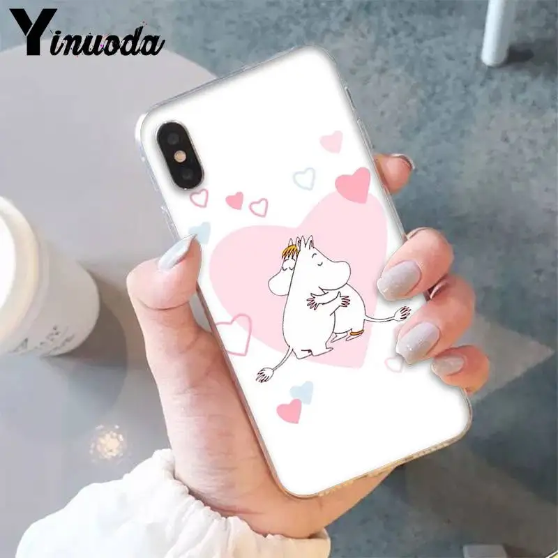 A6 Yinuoda Mumin модный мультяшный милый черный мягкий резиновый чехол для телефона для iPhone 8 7 6 6S Plus X XS MAX 5 5S SE XR 11 11pro 11promax - Color: A6