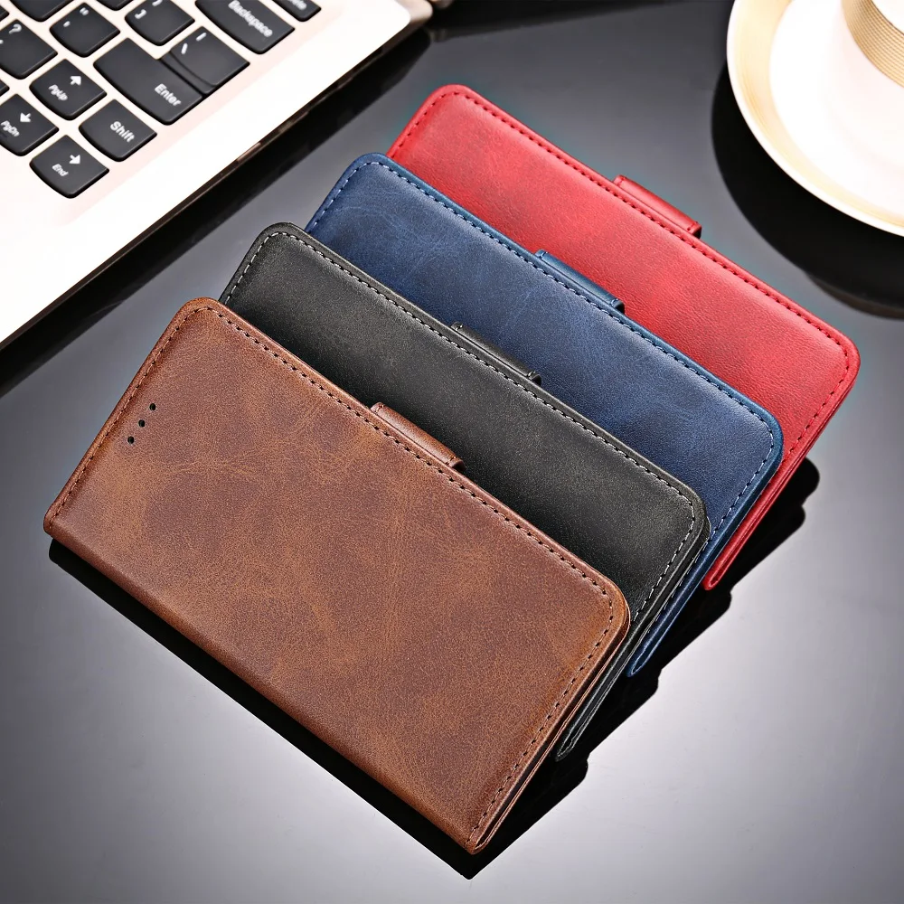 Funda de teléfono de negocios con soporte para Oppo Realme C21, funda tipo billetera de cuero realme21 C 21