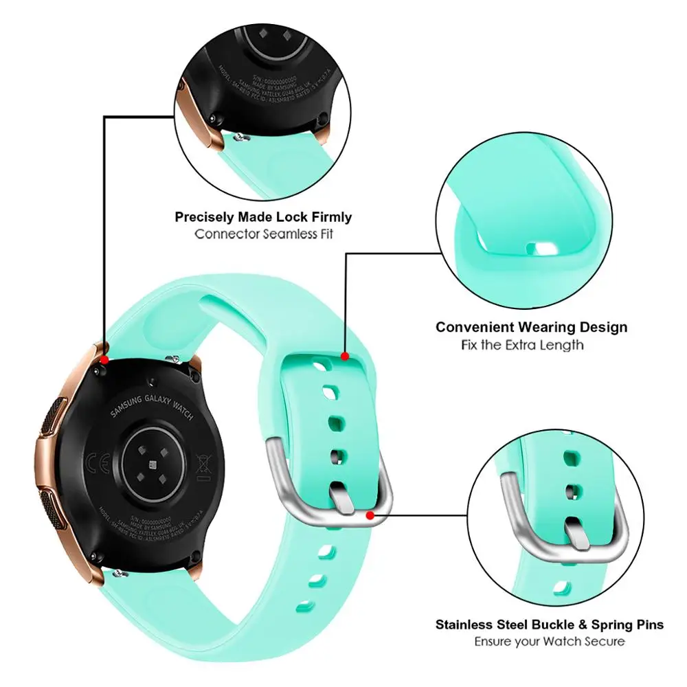 20 мм ремешок для часов R810 Samsung Galaxy Watch Active 42 спортивные ремешки Huawei Часы сменный