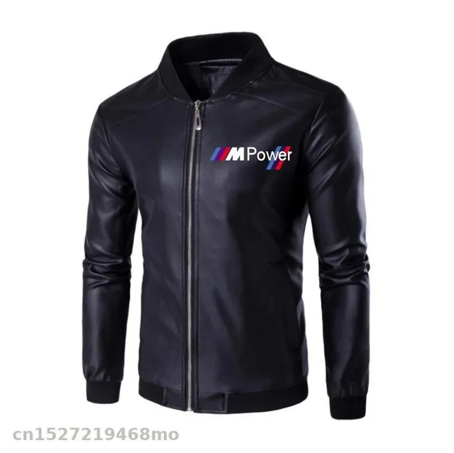 Motorcycle pu leather jacket men Casual Fashion Stand Collar For bmw Jacket Men Slim High Quality PU Leather Coats EF | Автомобили и
