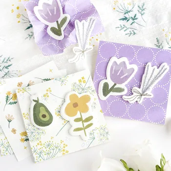 

Small fresh post-it note set a bit sweet series plaid forest cat large capacity ins30 into