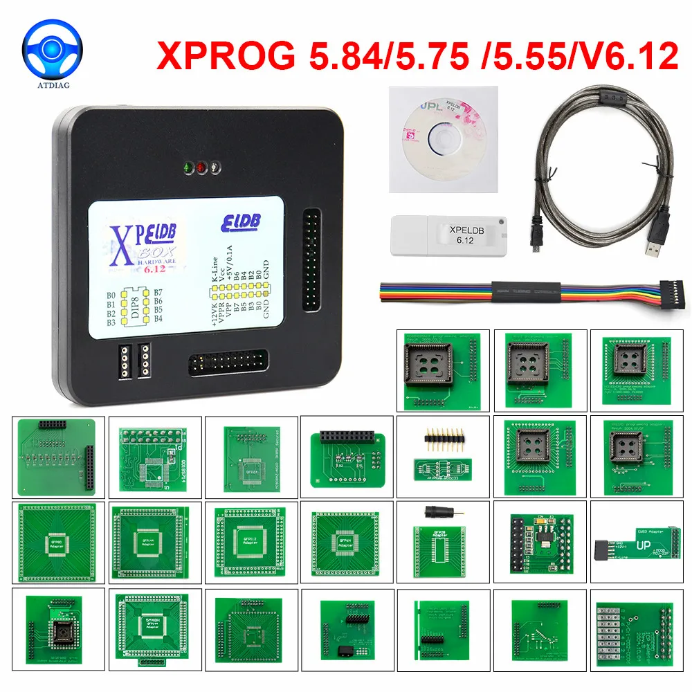 V6.26 XPROG-M V6.12 полный адаптер Авто ЭБУ чип Тюнинг Программирование Xprog M 5 55 84 6 12 17 26