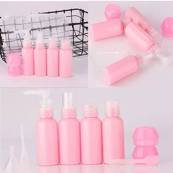 

9pcs Refillable Bottles Kit Travel Size Liquid Foundation Lotion Bottle Set Refillable Portable Travel Cosmetic Container Mini