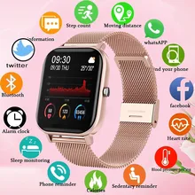 Reloj inteligente P8 para hombre y mujer, pulsera con pantalla a Color, completamente táctil, rastreador de Fitness, presión arterial, para xiaomi, novedad de 2021