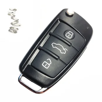 

For Audi Q5 Q3 Q7 R8 A4 A6 A8 2 pcs 16mm 6mm Aluminum Car Key Shell Emblem Symbol Sticker Logo