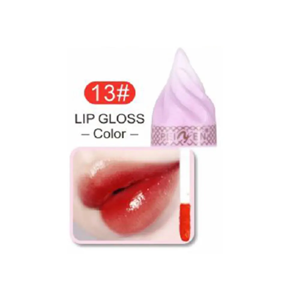 3 Ice Cream Lip Gloss Waterproof Long Lasting Makeup Liquid Lipstick Lip Tint Makeup Cosmetic Professional Hydrating Moisturizing - Цвет: 3