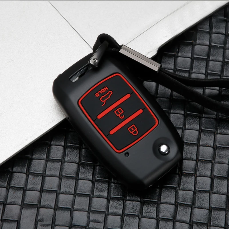 Funda de aleación de Zinc + silicona para mando a distancia de coche