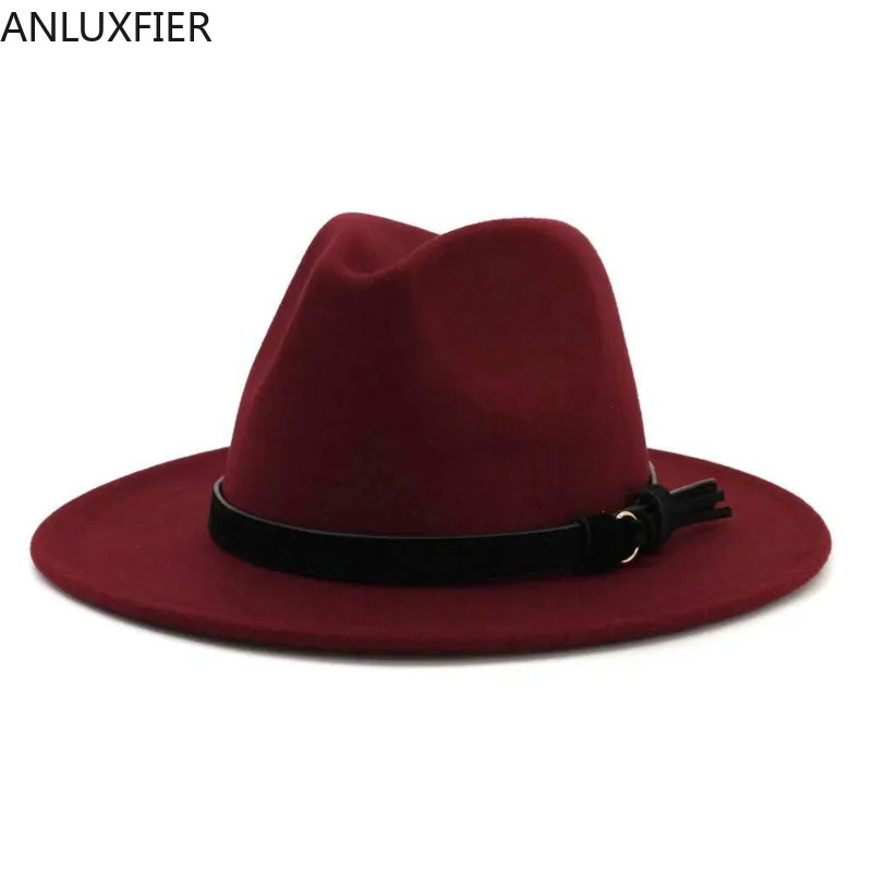 

H7570 Fall Winter Women Fedoras Hat British Classic Flat Eave Jazz Cap Female Fashion All-match Simple Party Shopping Lady Caps