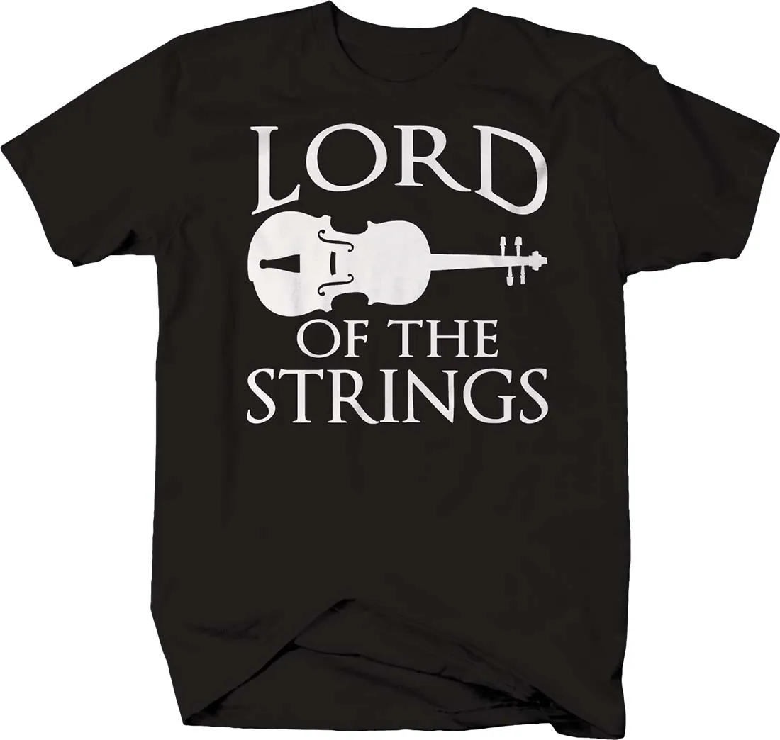 

Lord of The Strings Caps Violin Viola String Instrument T-Shirt. Summer Cotton Short Sleeve O-Neck Mens T Shirt New S-3XL