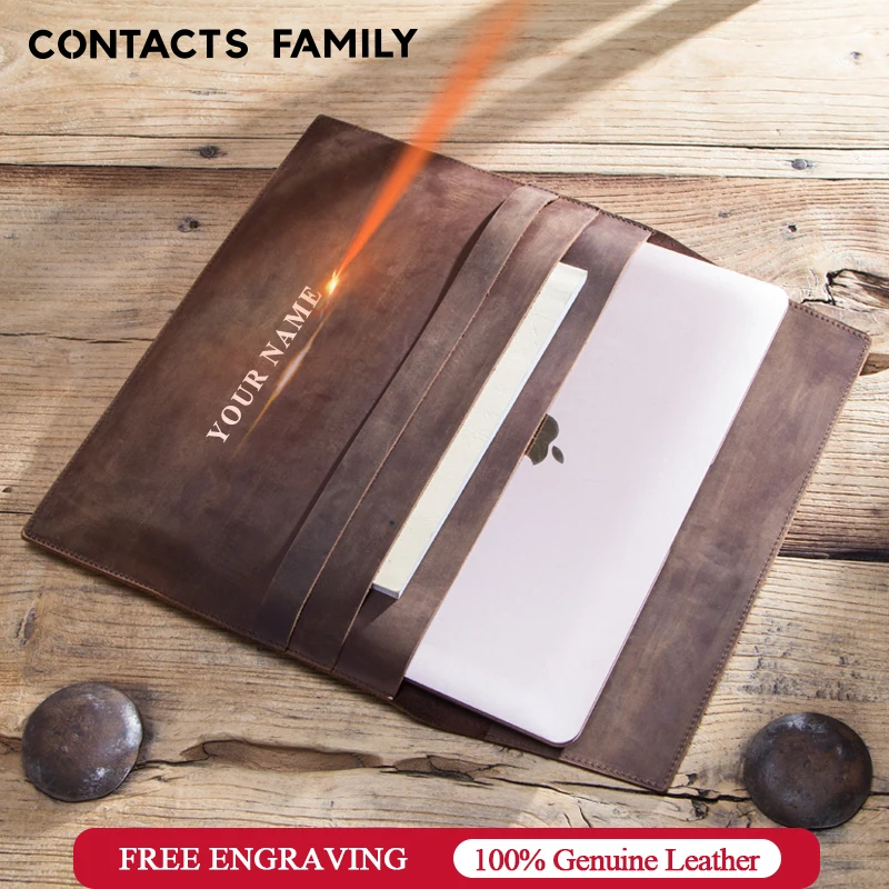 Натуральная кожа кейс для ноутбука для iPad Pro 9,7 мини женщин мужчин рукав компьютер карман для MacBook retina переноска 12 дюймов Сумка