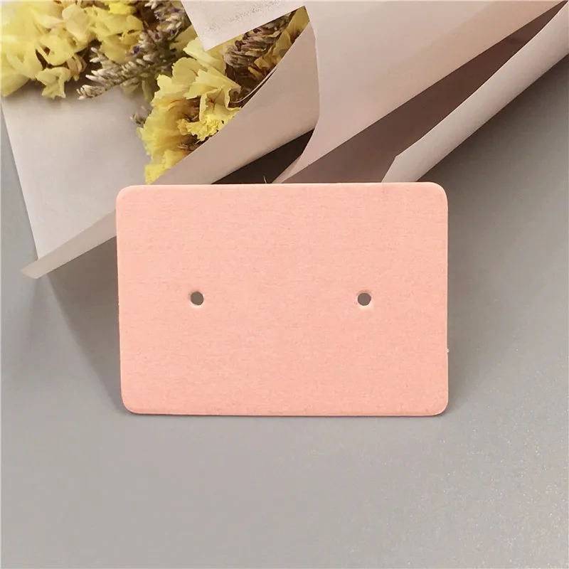 3.5*2.5cm 100Pcs/ Lot Kraft Paper Ear Studs Hang Tag Jewelry Display Card Earring Kraft Paper Tag Ear Ring Hang Price Tags