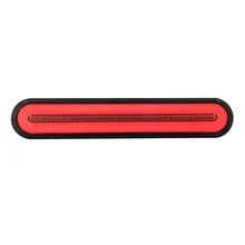 2 pçs pesados de frete cartão reboque modificado 100led luz guia duplo cor freio água direção lâmpada traseira luzes freio