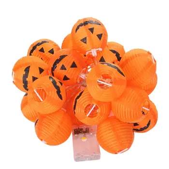 

New Halloween Pumpkin Lantern LED Decorative Light String Horror Face Battery Decorative Light String Hangings Decoration