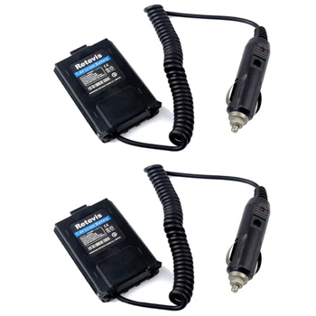 

Retevis 2Pcs Car Charger Battery Eliminator Dc 12V for Baofeng Uv-5R Uv5R Retevis Rt-5R Rt5R Interphone Accessories for Travelin