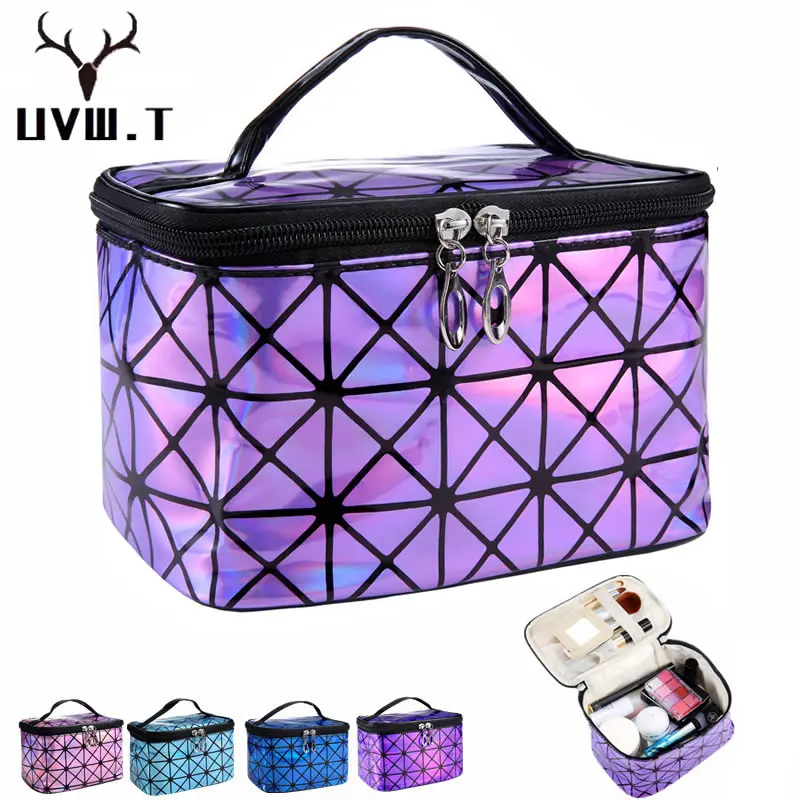 

Fashion Laser Travel Make Up Bag Organizer Women Beauty Zipper Cosmetic Case Storage Box Portable Makeup Pouch Toiletry Wash Kit