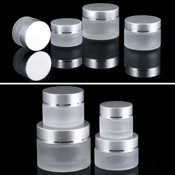 

New Frosted Glass Refillable Ointment Bottles Empty 5/10/15/20/30/50/100g Pot Eye Face Cream Shadow Container Jar Cosmetic V5F0