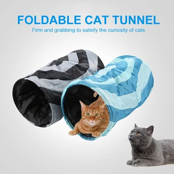 

2 Holes Foldable Pet Cat Tunnel Indoor Outdoor Pet Cat Training Toy for Cat Kitten Rabbit Animal Play Tunnel Tube