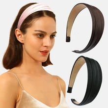 Модная Синтетическая кожаная повязка на голову, элегантная повязка для волос, ободок, тюрбан, Богемия, для женщин, девушек, аксессуары для волос, обруч для волос, головной убор