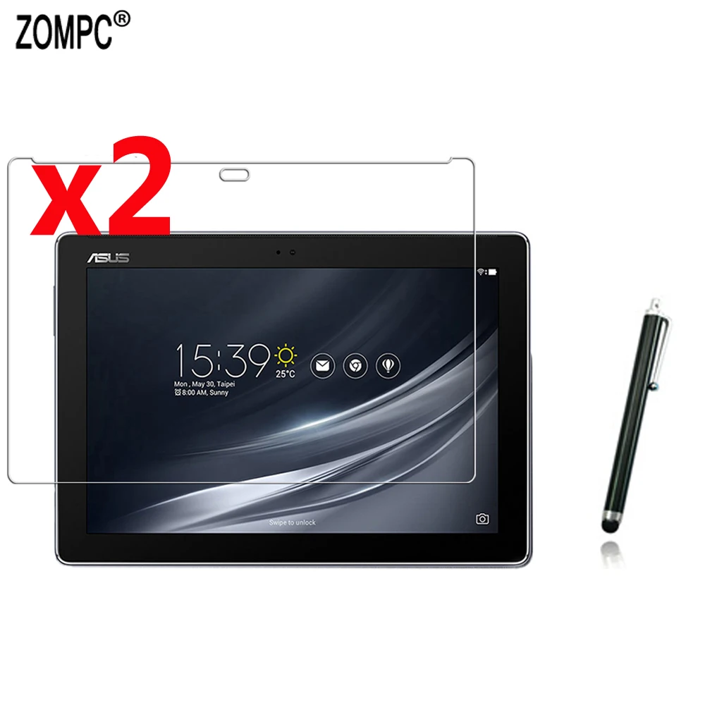 2х мягкая Ультрапрозрачная защитная пленка + стилус для Asus ZenPad 10 Z300M Z300CL P00C P023 P021 3S