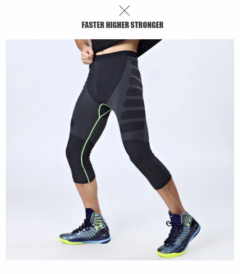 Стиль мужские фитнес тонкие ноги мягкое снижение удобные дышащие быстросохнущие облегающие капри спортивные брюки Ma08