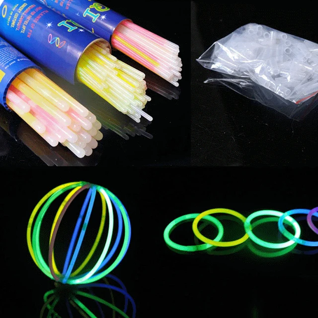 50Pcs Multifunction Colorful Luminous Party Fluorescence Light Glow Sticks Bracelets Necklaces Neon For Party Wedding Props 2