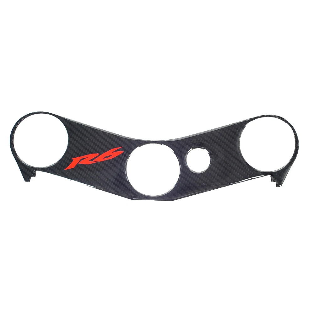 

For YAMAHA Motorcycle Carbon Fiber Pattern Upper Triple Clamp Yoke Sticker Cover For YZF R6 2006 2007 06 07 YZF-R6