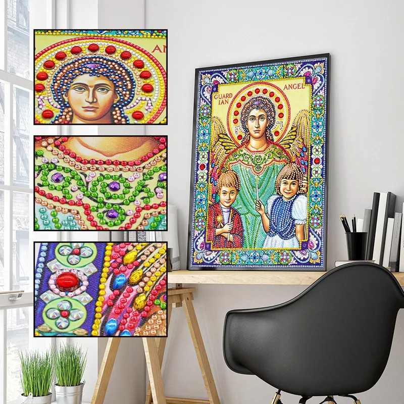 DIY 5D Diamond Painting Icon Diamond Embroidery Mosaic Big Bead Pearl Crystal Stone Sale Orthodox Classic Style (1)