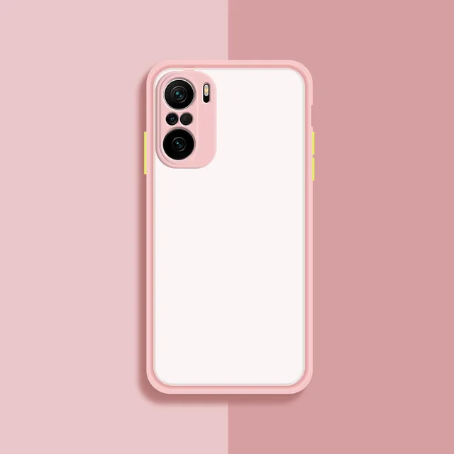 Phone Case for Xiaomi Redmi Note10 Note 10 S Pro Max 10S 10Pro 10ProMax 4G Translucent Shockproof  Matte Camera Protection Cover Pink