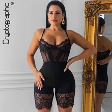 Cryptographic 2020 Fashion Hot Lace Playsuits Sexy Backless Party Club Short Romper Womens Jumpsuits Sleeveless Body Mujer Cryptographic 2020 Fashion Hot Lace Playsuits Sexy Backless Party Club Short Romper Womens Jumpsuits Sleeveless Body Mujer