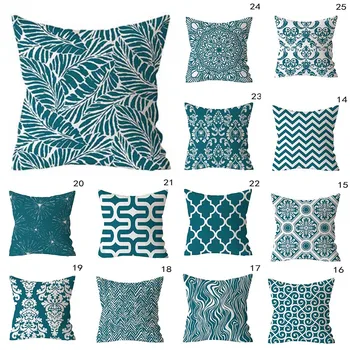 

Nordic Decoration Home Pillow Geometric Cushion Cover Custom Blue Green Home Cushions Sofa Seat Shabby Chic Throw Pillows 2020
