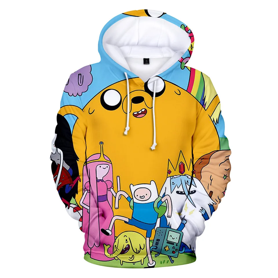 Adventure Time Finn And Jake The Dog Face Hoodie Sweatshirt Men Women Fleece 3D Hoodies Pullover Streetwear Jacket Coat Clothes
