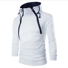 

Men's Hoodies Casual Outdoor Sweatshirt Double Zipper Hoodie Street Style Cotton Hooded Pullover Male Fashion Clothing