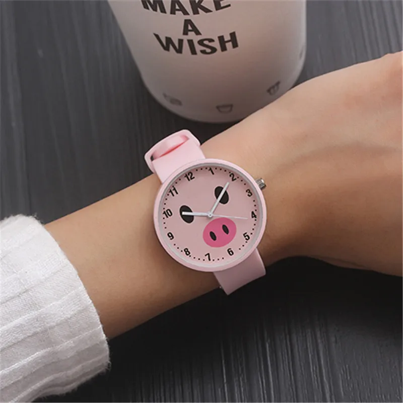 

Korean Version of The Simple Girl Watch Cartoon Silicone Strap Relogio Feminino Women Watches