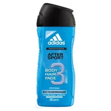 Гель для душа и шампунь для мужчин «After sport Male» Adidas, 250 мл