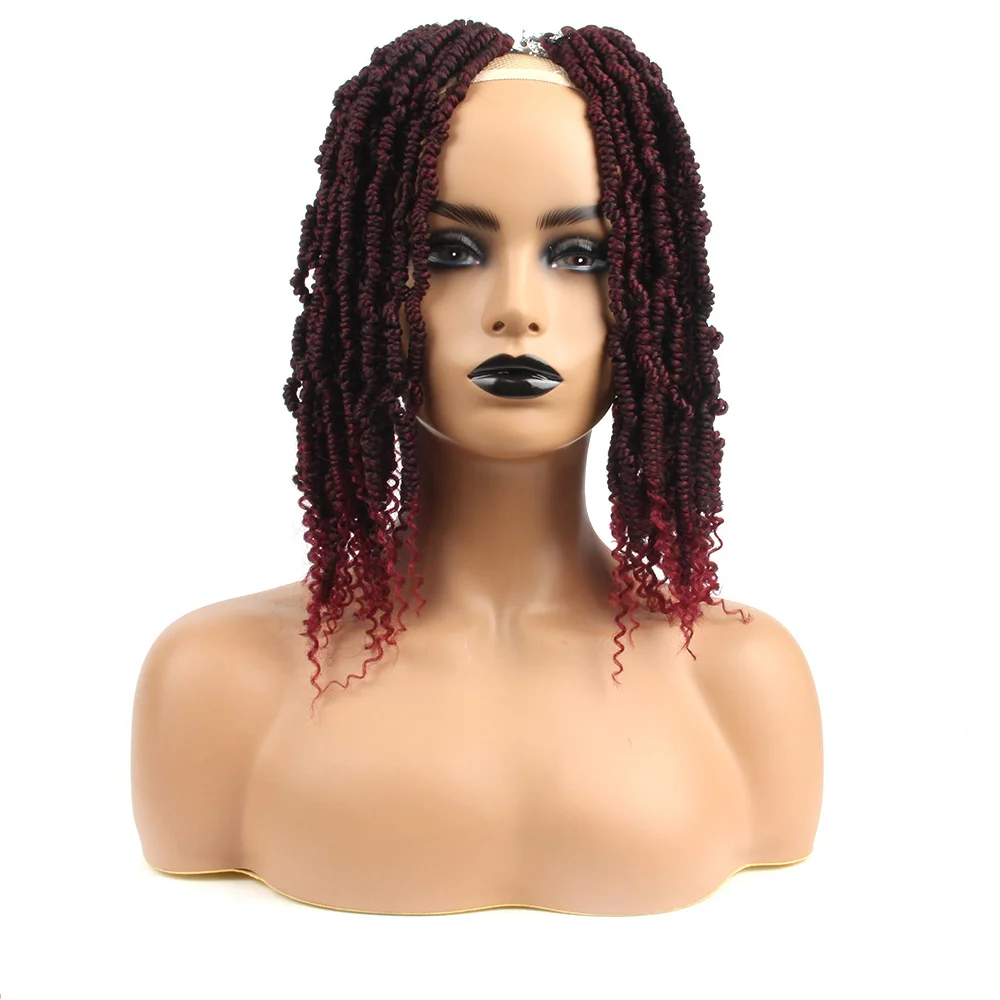 

1B/Burgundy Spring Twists Ombre Color Bomb Twist Crotchet Hair Extensions Pageup For Women Synthetic Braiding Hair 24 Strands