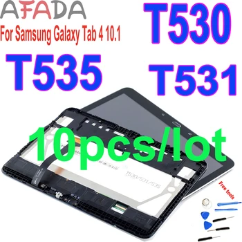 

10pcs 10.1“Replacement LCD For Samsung Galaxy Tab 4 10.1"T530 T531 T535 LCD Display Touch Screen Digitizer Assembly Frame Repair