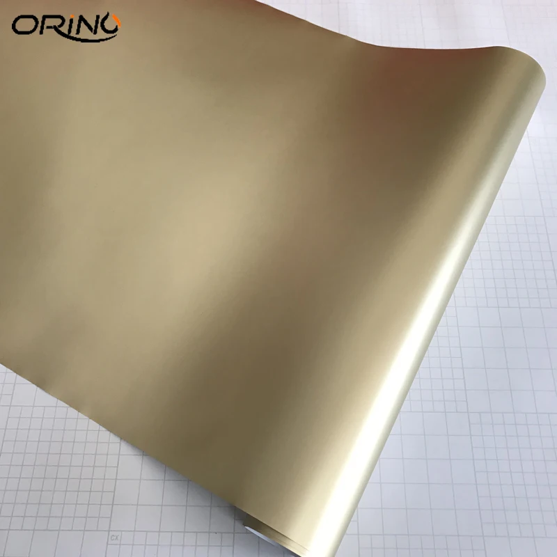 Champagne Gold Metallic Vinyl Film Wrap-4