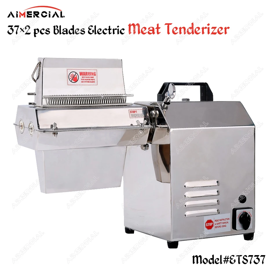 

ETS737/MTS737 electric/manual professional meat tenderizer commercial stainless steel meat tenderizer machine 37Ч2 pcs blades