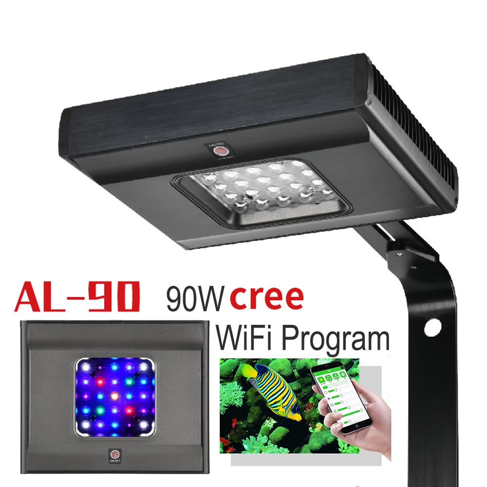 Подсветка для аквариума Cree LED 70 Вт 80 90 120 150 Wi Fi программа морской и соленой воды