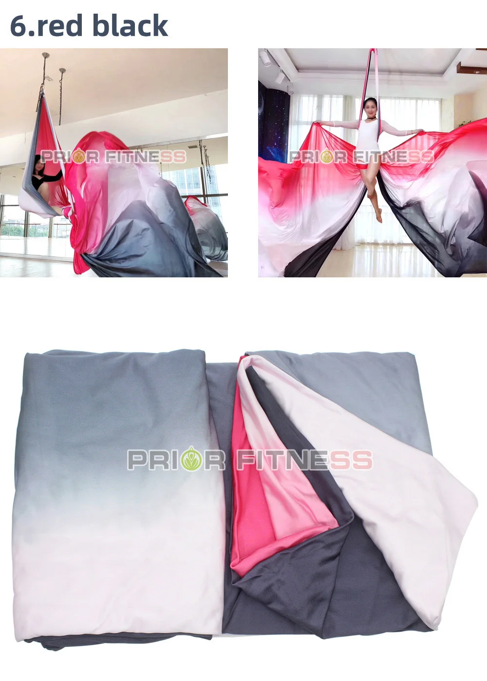Предварительно фитнес Премиум Ombre Aerial Silks оборудование градиент цвета смешанные воздушные шелк 9 ярдов 8,2 м длиной