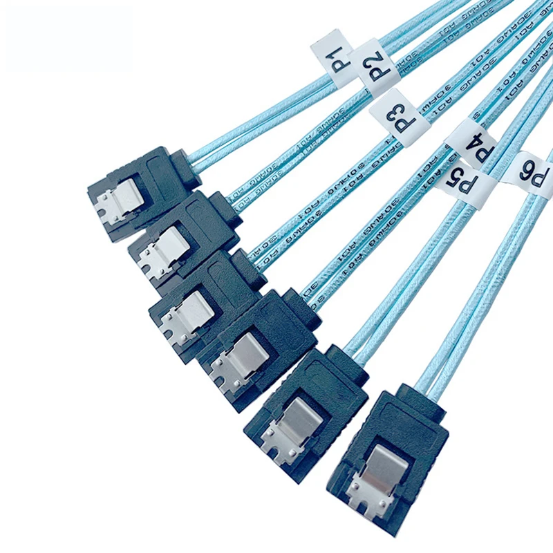 SATA 6Gbps HDD Splitter Cable - 4/6 Pcs/set, 7 Pin to 7 Pin SAS Cable, Ideal for Servers Description Image.This Product Can Be Found With The Tag Names Computer Cables Connecting, Computer Peripherals, PC Hardware Cables Adapters, Pcs set sata to sata cable